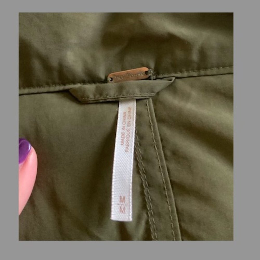 LAST CALL: Free People Varsity-Style Cargo Jacket Size M - Picture 4 of 7